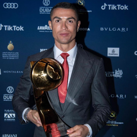 Ronaldo Beats Messi to be Crowned Player of the Century at Globe Soccer Awards